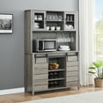thumbnail image 4 of Ataucjin Farmhouse Bar Cabinet with Sliding Barn Door, 70" Rustic Buffet Cabinet with Storage Shelves, Liquor Cabinet with Wine and Glasses Rack, Sideboard Cupboard for Kitchen, Dining Room, 4 of 9
