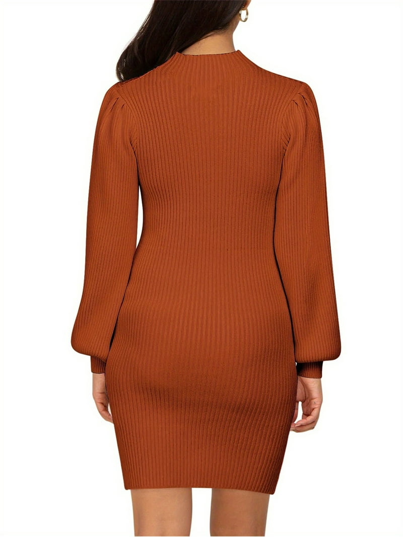 fitted maternity sweater dress Black Ribbed Knit Fitted Maternity Midi Sweater Dress main image 0
