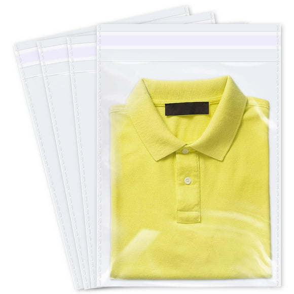 500 Count - 9" x 12" Self Seal Clear Cello Cellophane Resealable Plastic Poly Bags for A4, Letter Sized Documents, Marketing Materials, Clothes