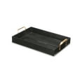 thumbnail image 2 of Black Wooden Tray with Gold Handles, 2 of 4