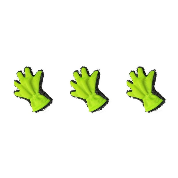 Riwesomey 5-Finger Car Wash Mitts Cleaning Glove Motorbike Chenille Fingers Brush Care Handheld Multifunctional Five Towels Detailing Type1 NO1
