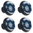 thumbnail image 2 of 4 Pcs Christmas Snowflakes Knobs for Kitchen Cabinet Cupboard Dresser Bookcase Drawer Pulls Handles Round Home Decor, 2 of 8