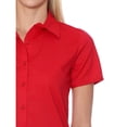 thumbnail image 3 of Blusa Camisa Mujer Manga Corta Lisa Rojo Palassi 5000, 3 of 7