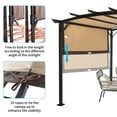 thumbnail image 3 of EDOEMSE 350 * 280 * 230.5cm Adjustable Shade Fabric Curved Top Folding Shed for Balcony, Garden, Poolside, 3 of 11