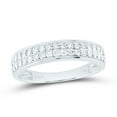 thumbnail image 2 of 14Kt White Gold 2 Ctw Natural Diamond Cushion Trio Set, Womens Size: 7 / Mens Size: 12, 2 of 3