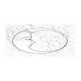 thumbnail image 1 of Half Moon Gym Towel, Monochrome Sleep Time Night Stars with Hood Simple Sketch Pattern, One-Sided Quick Dry Microfiber for Beach Fitness & Swimming, 60" x 30", White Charcoal Grey, by Ambesonne, 1 of 2
