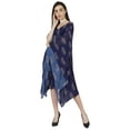 thumbnail image 2 of Moomaya Printed Kaftan For Womens Short Loose Kimono Beach Evening Loungewear Dress, 2 of 7
