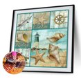 thumbnail image 1 of Cuadros Decorativos 5D Diamond Painting DIY Beach Conch Full Round Drill Mosaico Imagen (HJ427) Sywqhk Nuevos Originales, 1 of 1