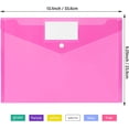 12 Pack Plastic Poly Filing Envelopes, Clear Document Folders Letter A4 ...