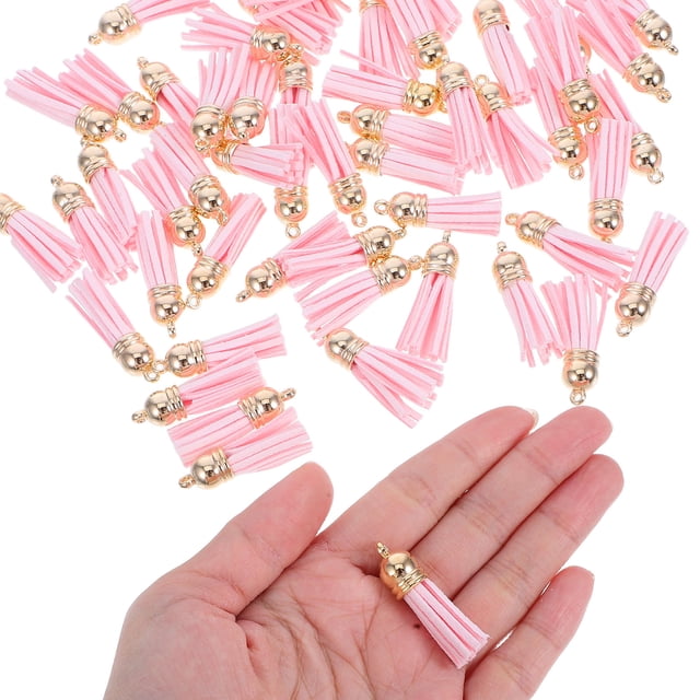 Raindrops 50Ud Charms Rosas Con Borlas Para Llaveros Y Complementos En Accesorios De Bolsos