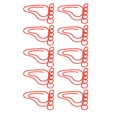 thumbnail image 3 of Paper Clip Set, Multipurpose Electroplating Portable Foot Shape Paperclips  for School for Document File Red,Yellow,Pink, 3 of 7