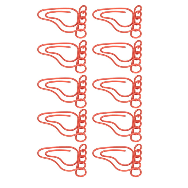 100Pcs Trombone, en Acier Inoxydable en Forme de Pied Anti-Dérapant Trombones pour le Document de Bureau de Signet