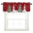 thumbnail image 5 of Goory Slot Top Thermal Insulated Short Window Curtain Rod Pocket Half Window Drapes Christmas Kitchen Valance Xmas Cafe Tier Bathroom Scarf Style-B 2pc-Tier Curtain: W:27.5''x H:24'', 5 of 6