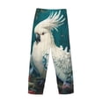thumbnail image 3 of Lsque Tropical Parrot Floral Artwork Print Men's Pajama Pants, Lounge Pant - Comfortable Home Wear,Elastic Waistband, Stylish Design-Large, 3 of 9