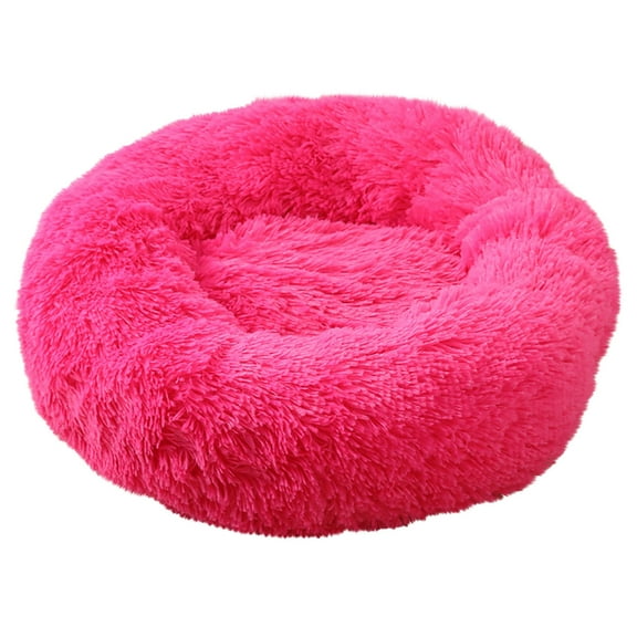 JLFNYA Calming Dog Bed,Plush Anti-Anxiety Donut Dog Bed for Small Medium Large Dogs,Warming Cozy Soft Cute Round Washable,Marshmallow Cuddler Nest Pet Bed