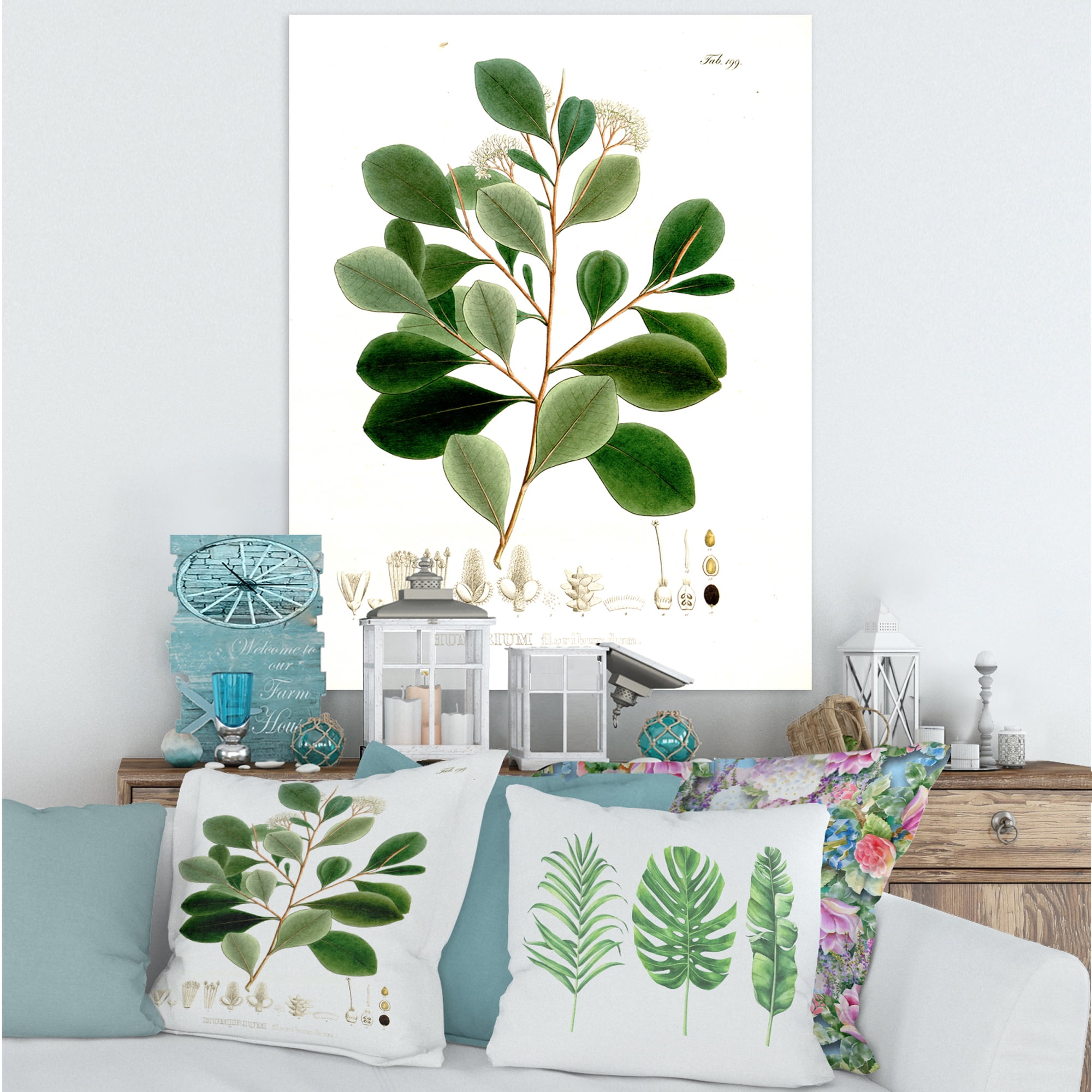 Designart ' Ancient Botanicals IV ' Traditional Canvas Wall Art Print