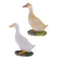 thumbnail image 1 of Decoración hecha del jardín para hogar de la estatua del de 2pcs, escultura animal de la estatuilla del Sharpla Estatua de pato de resina, 1 of 8