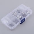 thumbnail image 3 of 1 caja de corchetes de langosta, pinza de cinta engarza los extremos del cable, Plata Zulema Círculo cerrado redondo pequeño, 3 of 5