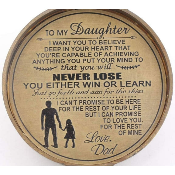 RII Pocket Brass Compass, Nautical Navy Compass for Camping, Travelling, Hiking, Boating, Gifting Compass for Wedding, Birthday, Anniversary, Graduation, Dad to Daughter, with Imprinted Leather Case…