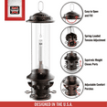 thumbnail image 4 of Squirrel-X X5 Squirrel Resistant Bird Feeder, 6 Spring Loaded Perches, 3.7 lb Birdseed Capacity, 4 of 8