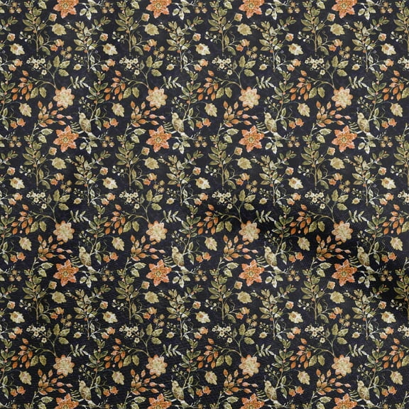 oneOone Polyester Spandex Black Fabric Batik Fabric For Sewing Printed Craft Fabric By The Yard 56 Inch Wide