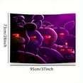 thumbnail image 6 of Midnight Afternoon Palace Toy Bear Freddy Tapestry Purple Horror Vibe Tapestry For Bedroom Polyester Ceremonial Decoration For Bedroom Home Party Indoor And Outdoor,Gifts For Game Player/Friend/boy, 6 of 7
