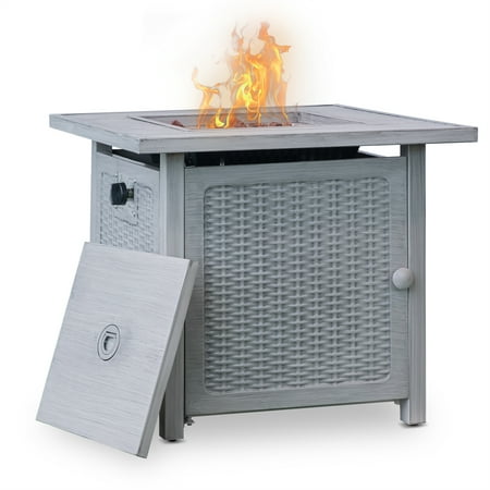 Aukfa Gas Fire Pit Table 28 Square, Is 50 000 Btu Good For A Fire Pit