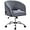 Gray, variant on CRXX Home Office Chair, Faux Leather Desk Chair, Modern Swivel Chair with Tufted Barrel Back, Rolling Wheels for Office,Study, Vanity, Bedroom White