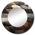 thumbnail image 2 of Designart "Legume Rock Mosaic I" Stone Geode Rund Mirror For Wall Decor - Large Grey Round Printed Mirror - Traditional Round Office Mirror - 23" x 23", 2 of 6