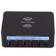 thumbnail image 4 of Bloque De Cargador USB C De 40 W, Concentrador De Estación De Carga Rápida De 6 Puertos Con 4 USB 1QC3.0 1 Tipo C Y Posición De Carga Inalámbrica, 4 of 7