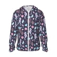 thumbnail image 2 of Uemuo Watercolor Marine Animals Pattern Women's Full Zip UPF 50+ Sun Protection Hoodie Jacket Long Sleeve Sun Shirt Hiking Outdoor Performance with Pockets-XX-Large, 2 of 9