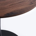 thumbnail image 6 of YIYADO Round Dining Table, 31.5 Inch Round Tulip Table with Padded Top and Metal Base, Mid-Century Modern Bistro Table for Kitchen, Small Place, Living Room, Cafe, Brown, 6 of 6