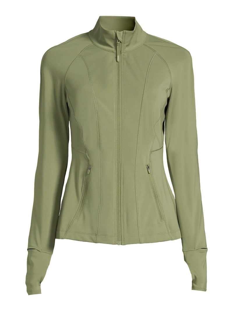ウェア aviharu Avia Women's Performance Full Zip Jacket with Thumbholes, Sizes S