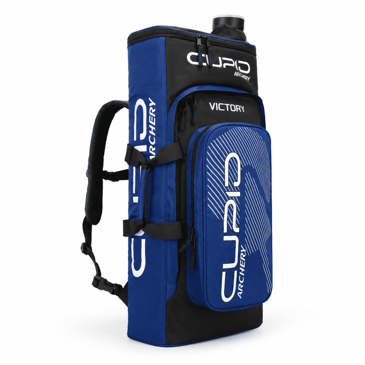 Blue Takedown Recurve Bow Archery Case Backpack with Arrow Tube