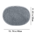 thumbnail image 4 of Oval Area Rugs, Soft Faux Fur Floor Mat for Tent, Bedroom, Yoga, Playroom, Home Decor, Washable, Plush Carpet for Floor & Decor, 15.7"x11.8", Green, 4 of 5