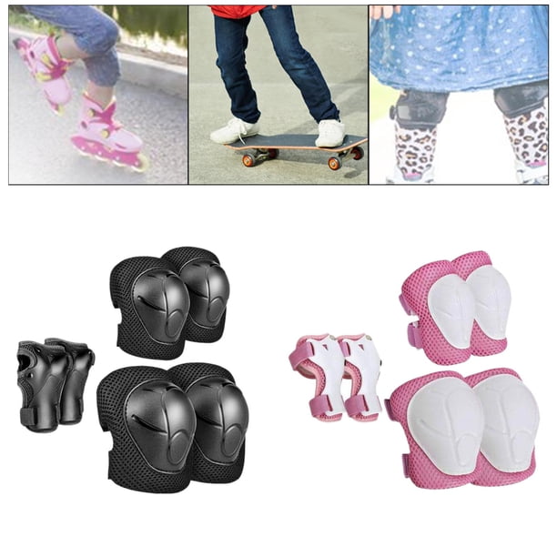 Juego de equipo de protección DYNWAVEMX Almohadillas de protección negro rosa