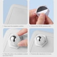 thumbnail image 4 of Ruedas giratorias adhesivas para muebles pequeños, 4 Uds. (bola de acero blanca), 4 of 4