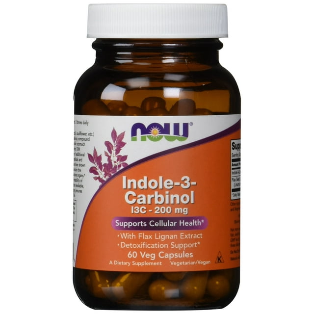 Supplement NOW Indol-3-carbinol I3C 200 mg 60 cápsulas vegetarianas