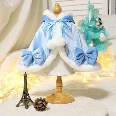 Dog Apparel Funny Christmas Clothes Pet Cosplay Hat Cloak For Small Cats Dogs Holiday Costumes Winter Cat Kitten Outfits