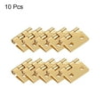 thumbnail image 4 of Uxcell 0.32" Hinge Case Wooden Box Hinges Fittings Golden Plain 10Pcs, 4 of 4