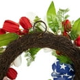thumbnail image 7 of Northlight Tulip Patriotic Wreath with Star Bow - 24", 7 of 7