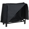 thumbnail image 1 of Sunnydaze Support de Porte-Bûches en Acier pour l'Extérieur avec Housse de Porte-Bûches en Polyester Robuste Résistante aux Intempéries - 30 Pouces - Noir, 1 of 10