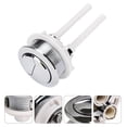 thumbnail image 2 of 114mm Silver Dual Flush Toilet Water Tank Push Buttons Rods Round Button Switch, 2 of 8