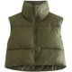 thumbnail image 1 of Chaleco de algodón para mujer, chaleco de invierno con cuello alto, chaleco de algodón grueso, chaleco de pan sin mangas para mujer, 1 of 6