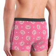thumbnail image 4 of Men's Boxer Briefs, Romantic Loving Cute Pig Rosy Red Soft Comfy Mens Underwear Boxer Briefs Breathable With Widen Waist, 4 of 7