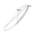 thumbnail image 2 of Double Rows Crystal Rhinestones Fashion Headbands Wedding Party Hair Hoop Band Hairband Headwear for Women,silver, 2 of 5