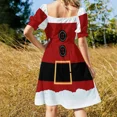 thumbnail image 4 of Santa Suit Merry Christmas Happy Holidays Festive Christmas Jolly Holly Design Sleeveless Dress Dress vintage, 4 of 7
