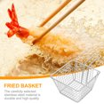 thumbnail image 3 of 2 Pcs Stainless Steel Frying Basket Strainer Filter Mesh Deep Fryer Practical Household French Fries, 3 of 6