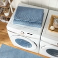 thumbnail image 6 of TOWN & COUNTRY BASICS Pax Herringbone Textured Solid Everwash® Washable Area Rug, Low Pile, Non-Slip Backing, Easy Clean Pet & Family Friendly Rug, Blue, 7'10"x10'2", 6 of 14