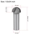 thumbnail image 2 of Router Bit 1/2" Shank 3/4" Cutting Dia Core Box 2 Flutes Carbide for Woodworking Carpentry Milling Cutter Tool, 2 of 3